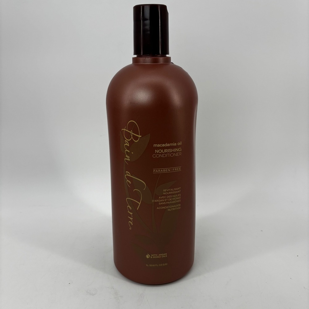 Bain de Terre Macadamia Oil Nourishing Conditioner 33.8oz 1L Paraben-Free